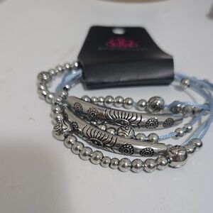Paparazzi Wanderlust Eanderrsd Blue Beaded Bracelet Set